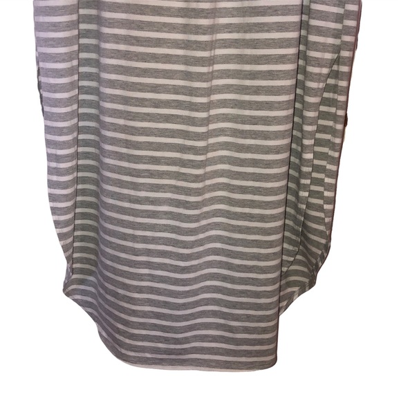 Vanilla Bay • Gray| White Striped Short Sleeve Pocket Dress - Picture 13 of 14